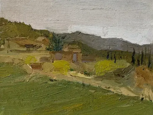 《黄昏之一》 18×24cm · 纸板油画 · 2017