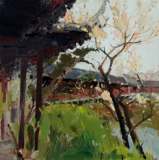 《午后》 60×60cm · 布面油画 · 2018