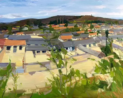 《乡村远眺》 100×80cm · 布面油画 · 2026