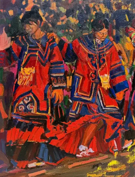 《节日盛况之二》 100×80cm · 布面油画 · 2026